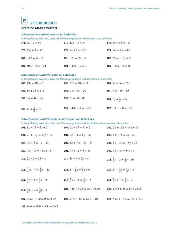 Elementary Algebra - 