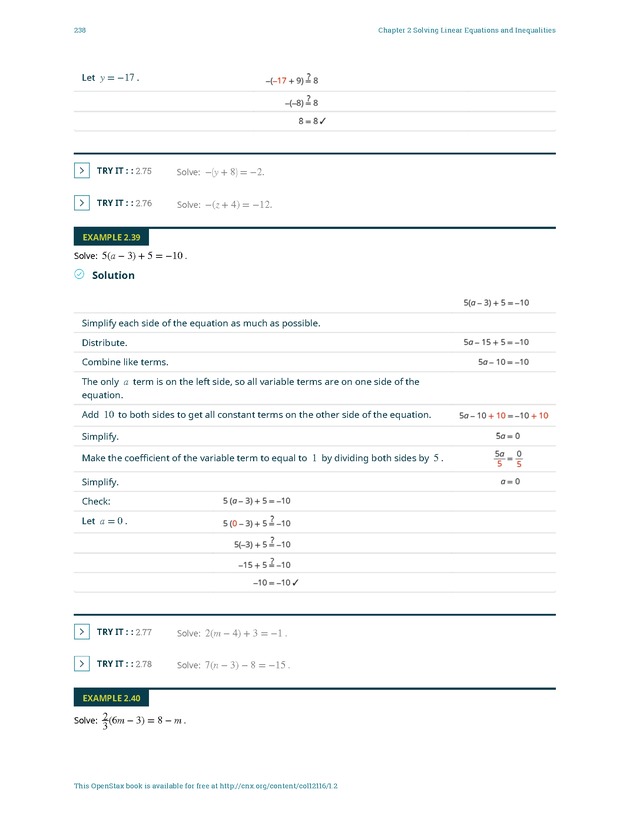 Elementary Algebra - 