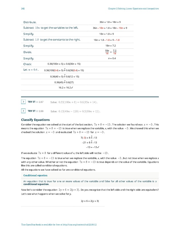 Elementary Algebra - 