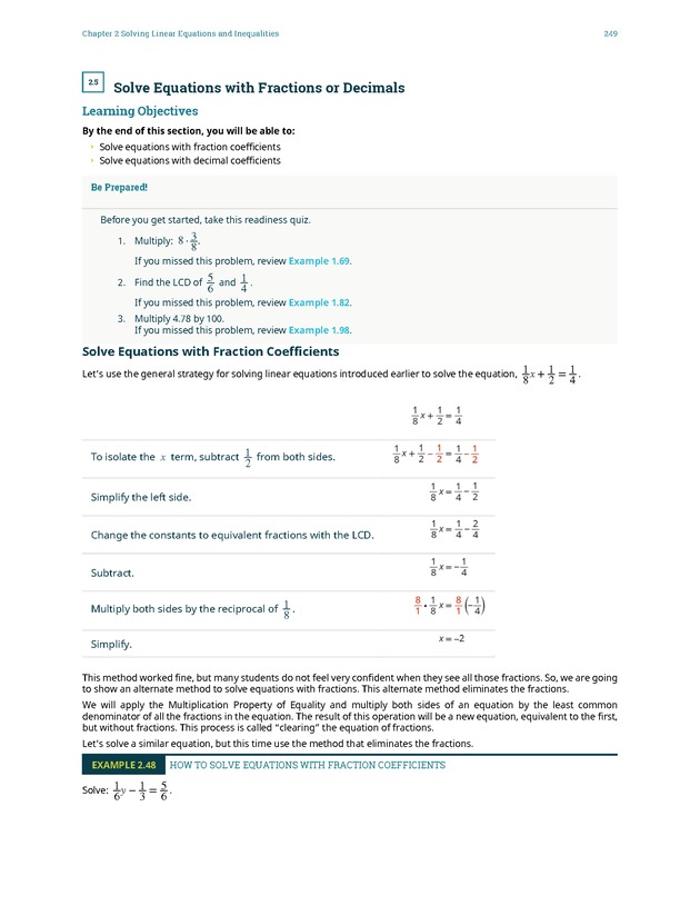 Elementary Algebra - 