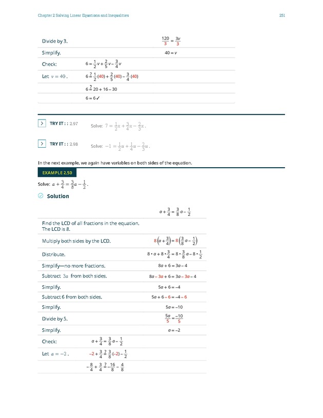 Elementary Algebra - 