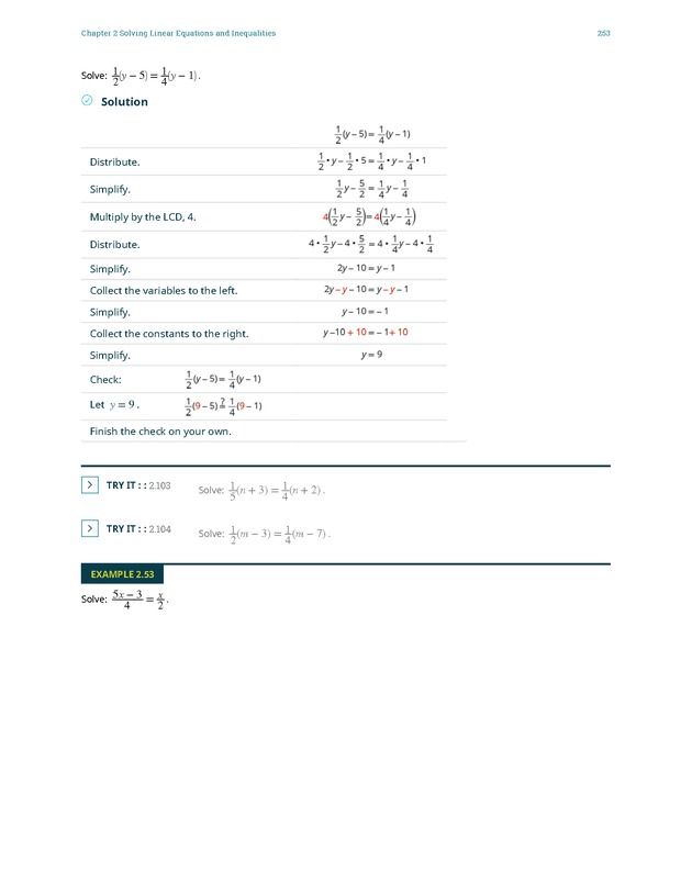 Elementary Algebra - 