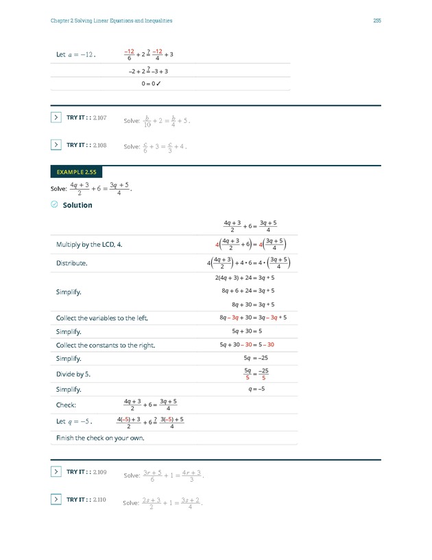 Elementary Algebra - 