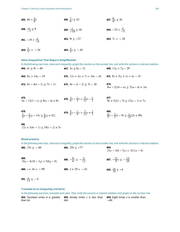 Elementary Algebra - 