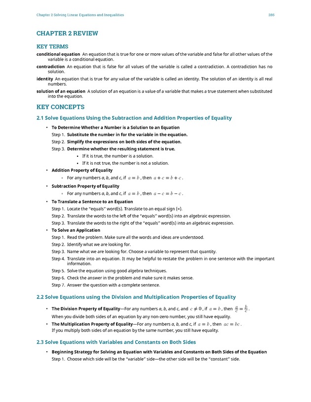 Elementary Algebra - 