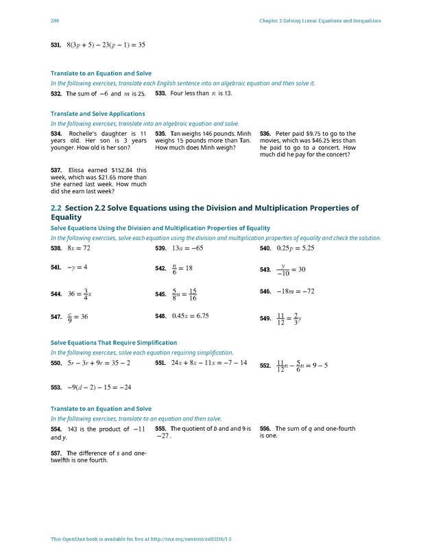 Elementary Algebra - 