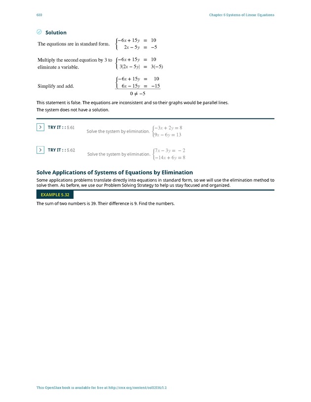 Elementary Algebra - 