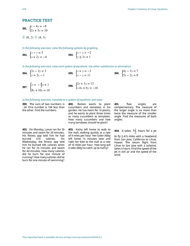 Elementary Algebra - 