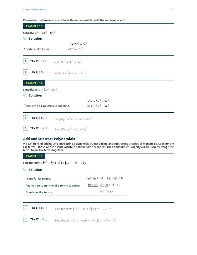 Elementary Algebra - 