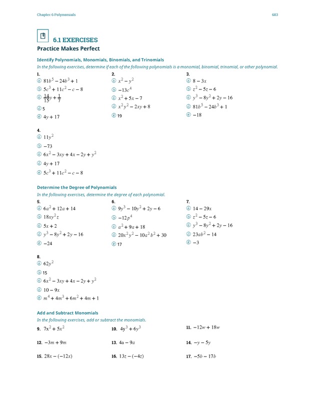 Elementary Algebra - 