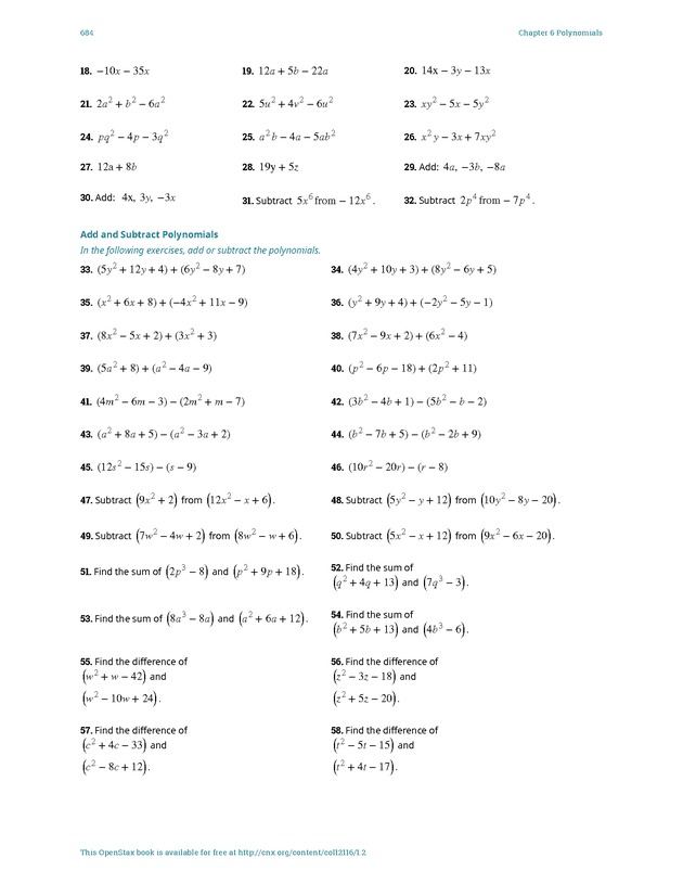Elementary Algebra - 