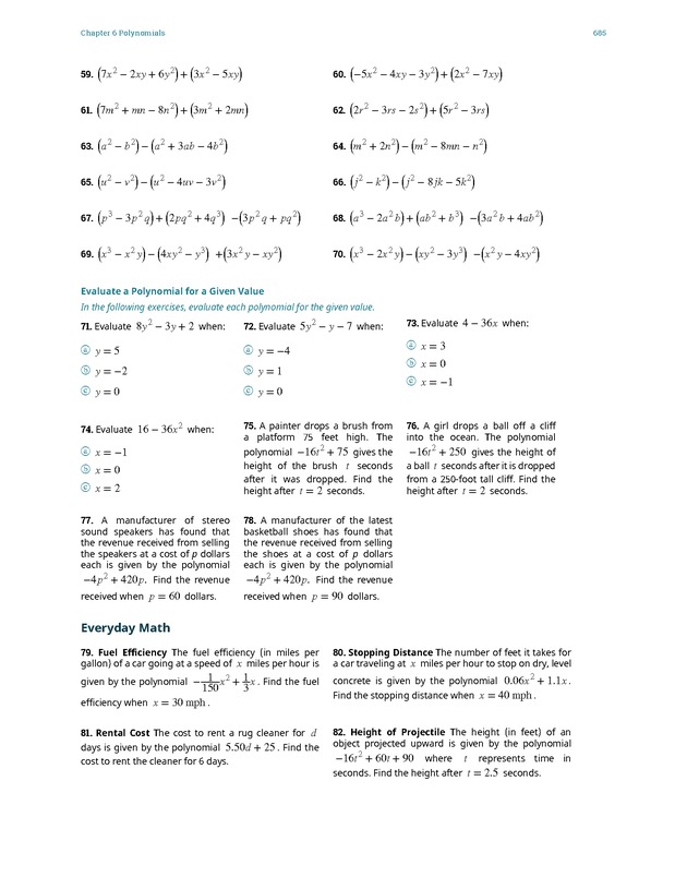 Elementary Algebra - 