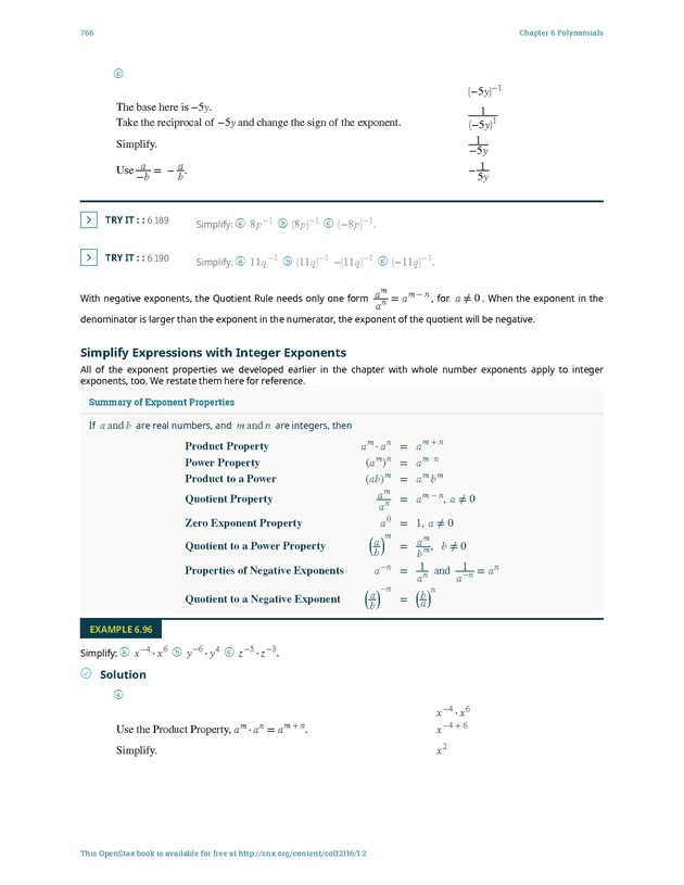 Elementary Algebra - 