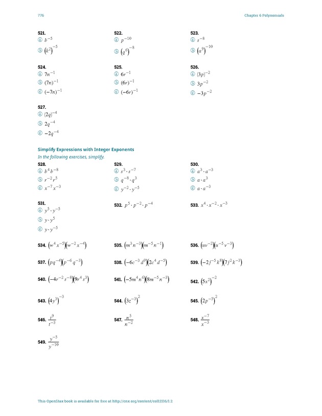 Elementary Algebra - 
