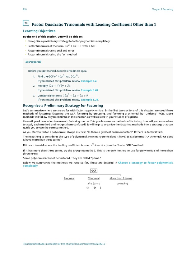 Elementary Algebra - 