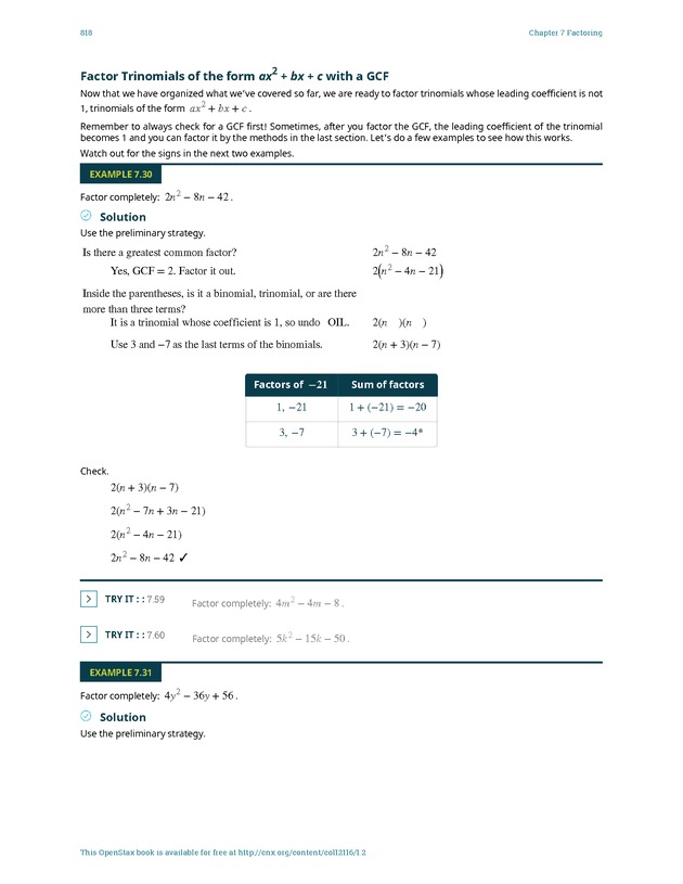 Elementary Algebra - 