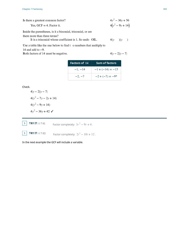 Elementary Algebra - 