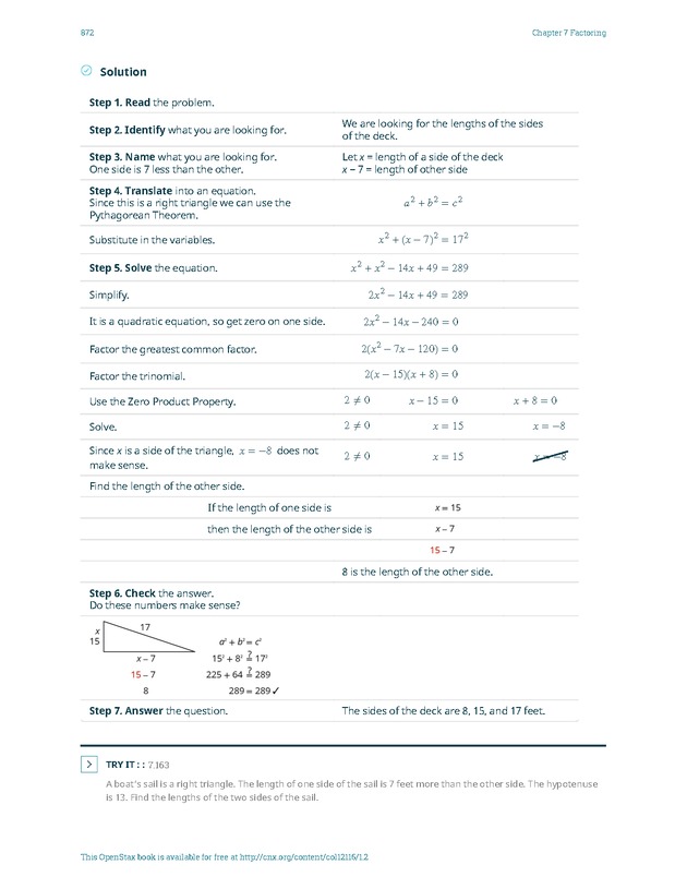 Elementary Algebra - 