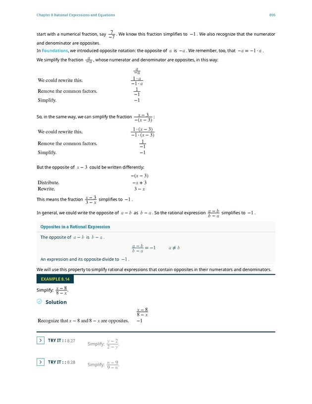 Elementary Algebra - 