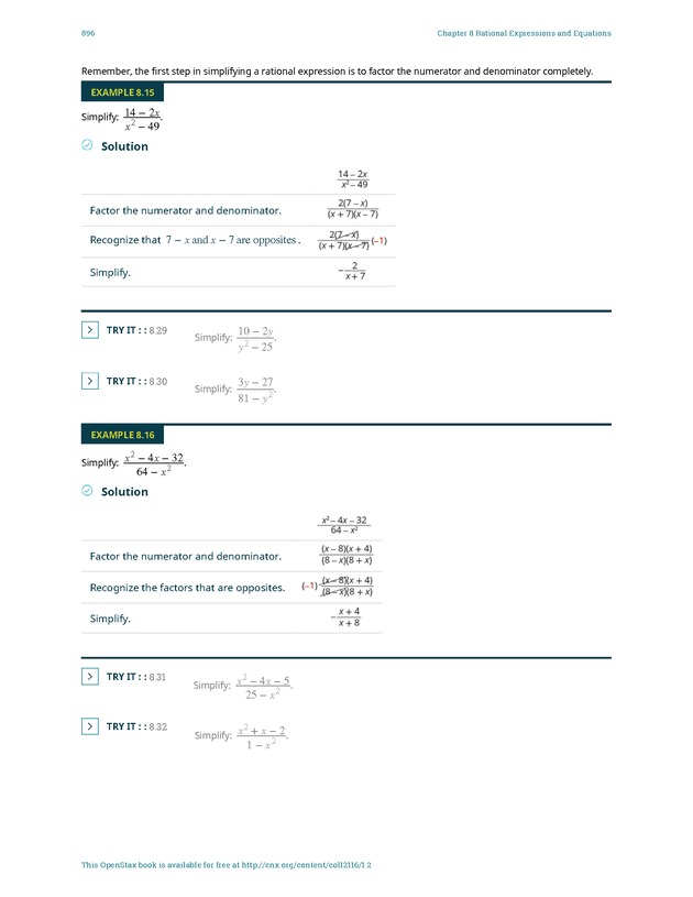 Elementary Algebra - 
