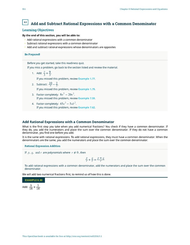 Elementary Algebra - 