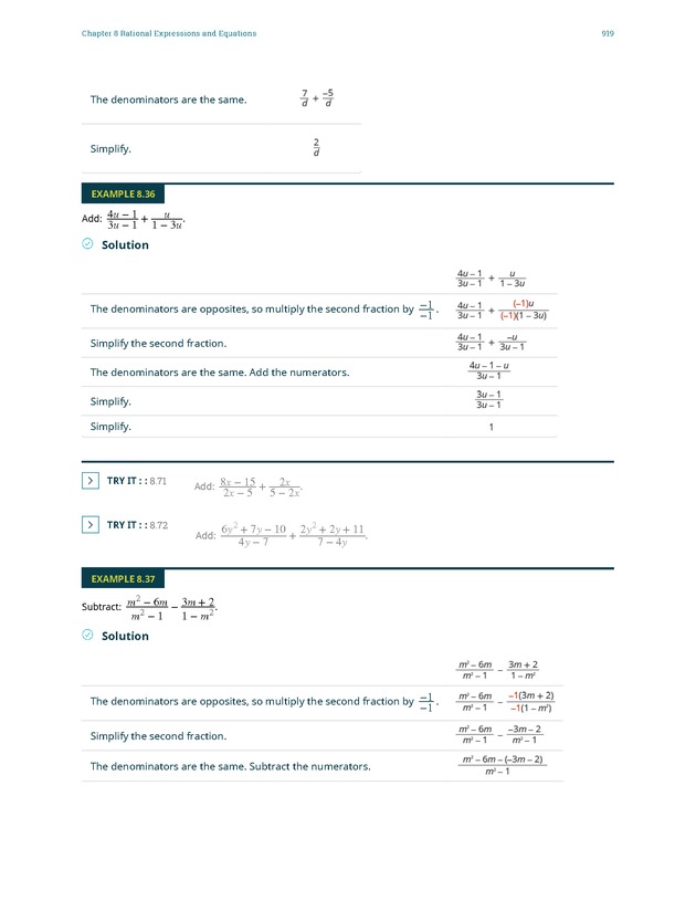Elementary Algebra - 