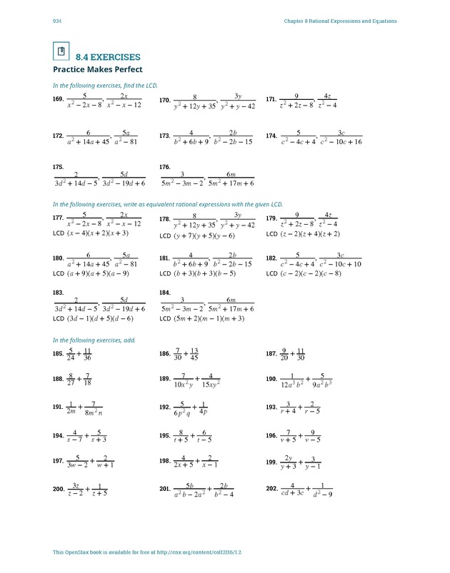 Elementary Algebra - 