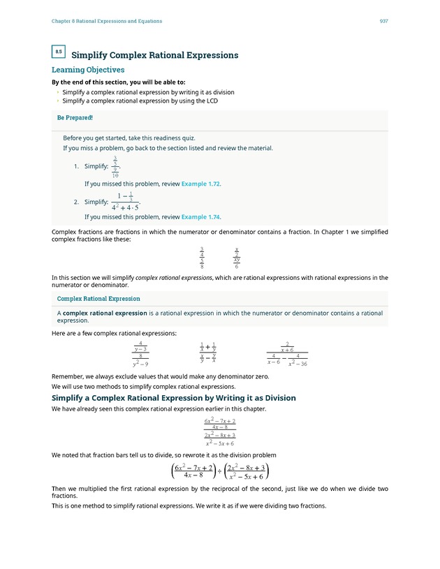 Elementary Algebra - 