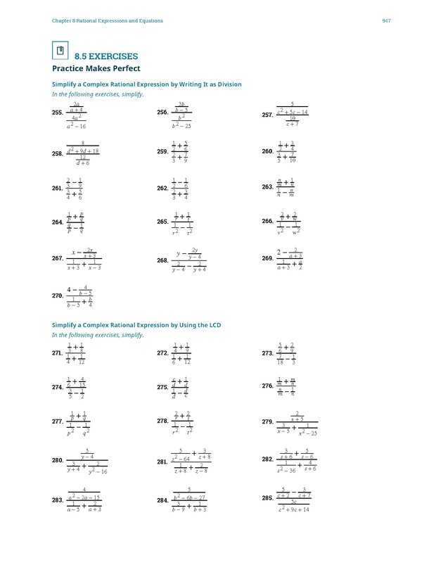 Elementary Algebra - 