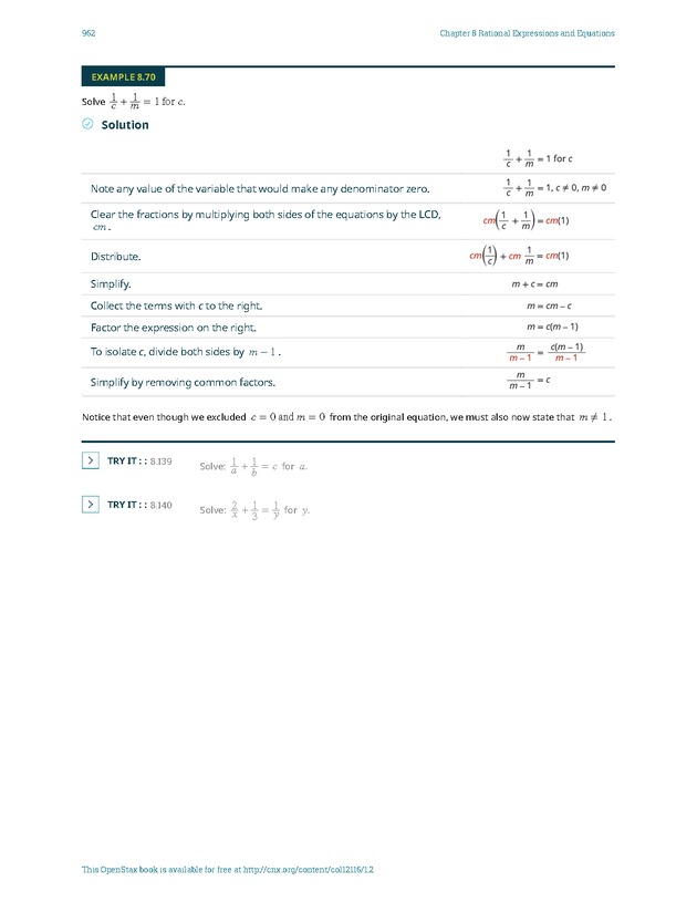 Elementary Algebra - 