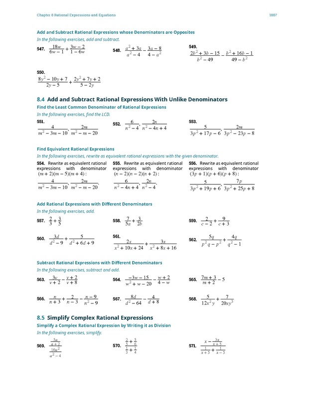 Elementary Algebra - 