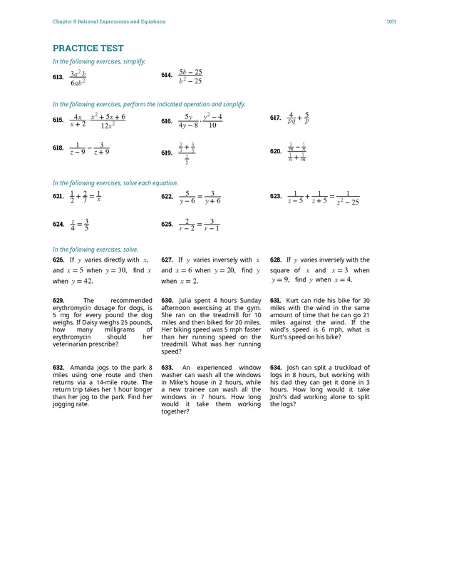 Elementary Algebra - 