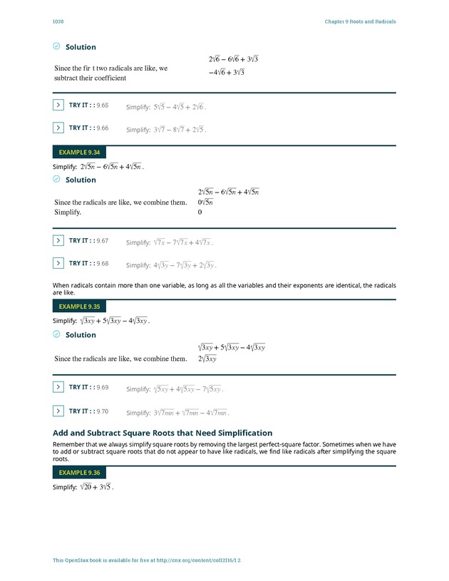 Elementary Algebra - 