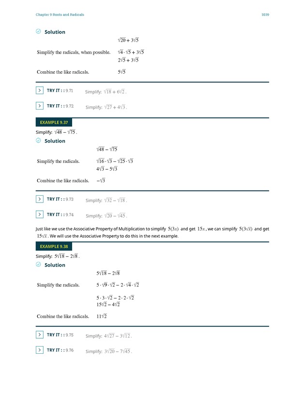 Elementary Algebra - 