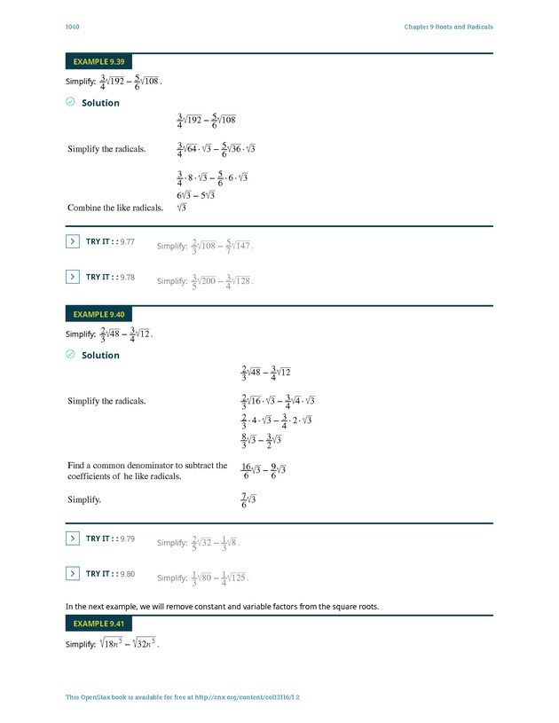 Elementary Algebra - 
