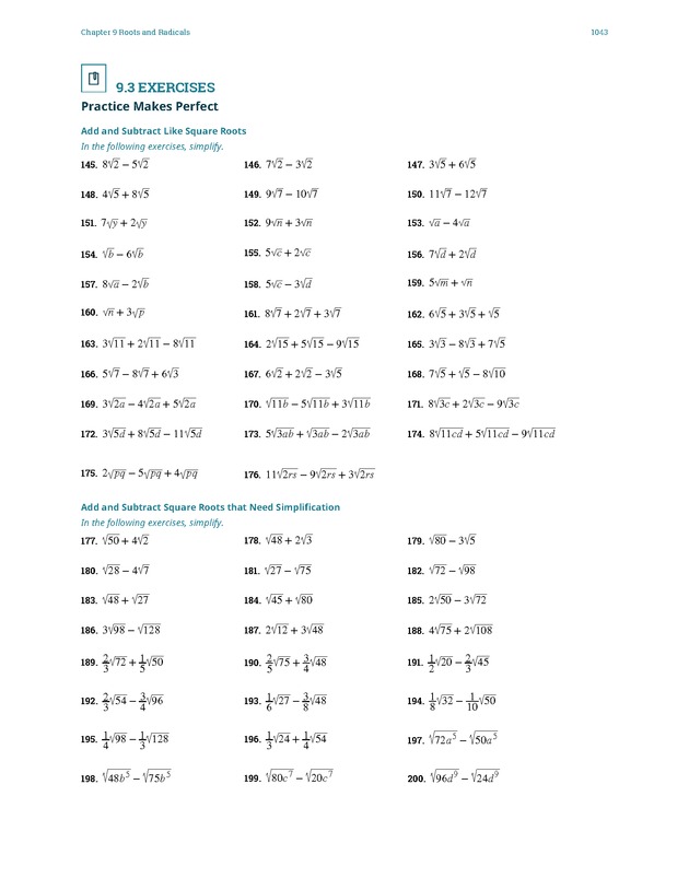 Elementary Algebra - 