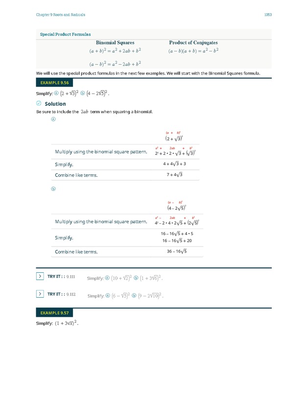 Elementary Algebra - 