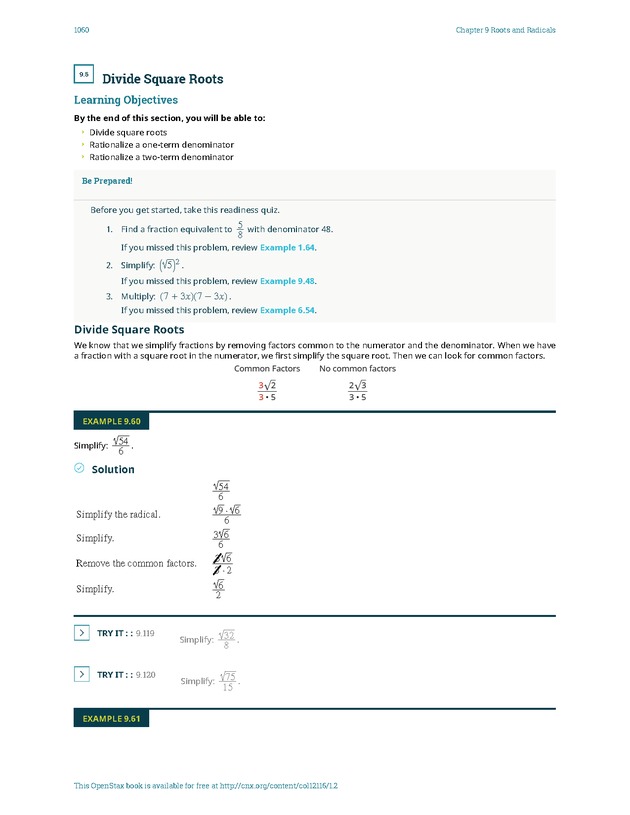 Elementary Algebra - 