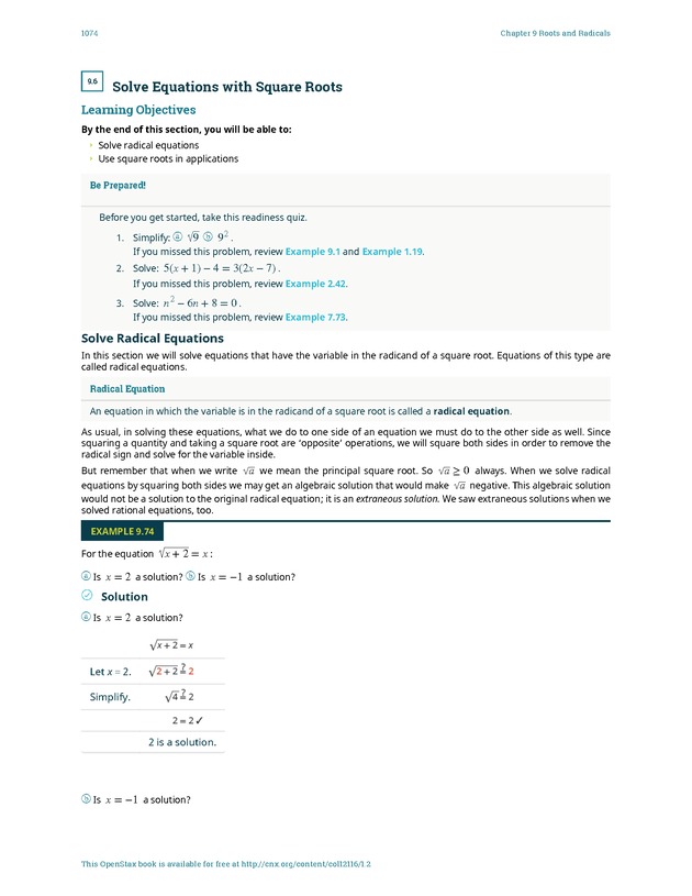 Elementary Algebra - 