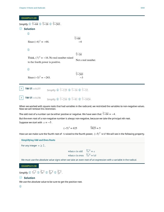 Elementary Algebra - 