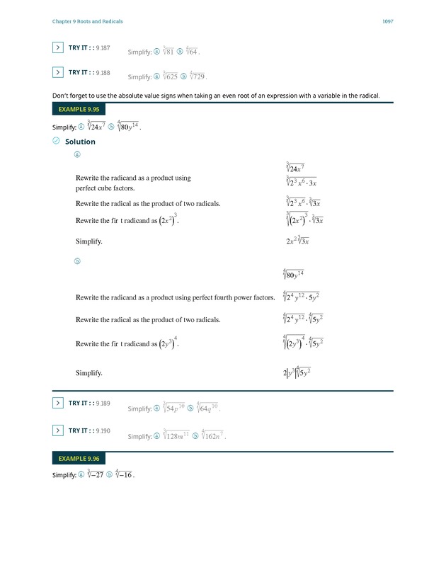 Elementary Algebra - 