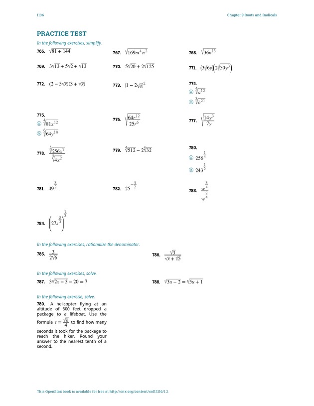 Elementary Algebra - 