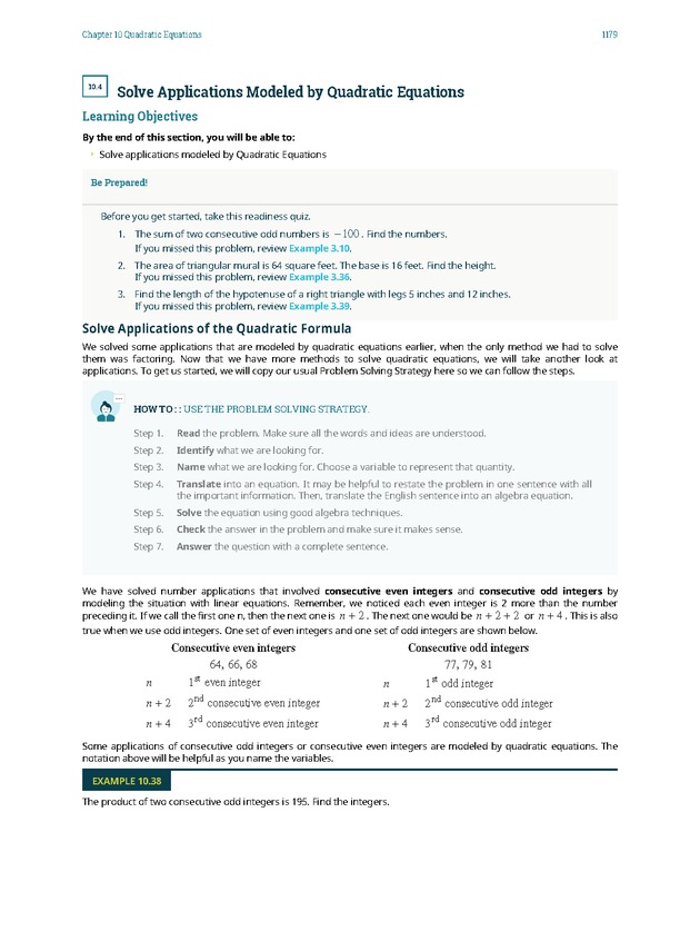 Elementary Algebra - 