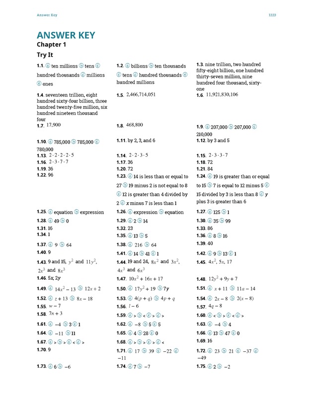 Elementary Algebra - 