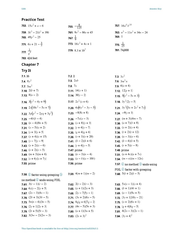 Elementary Algebra - 