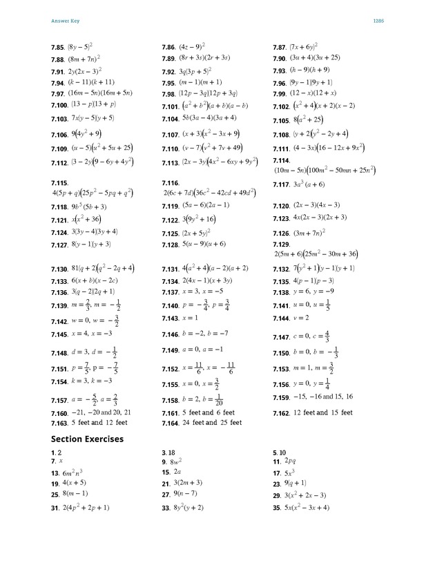 Elementary Algebra - 