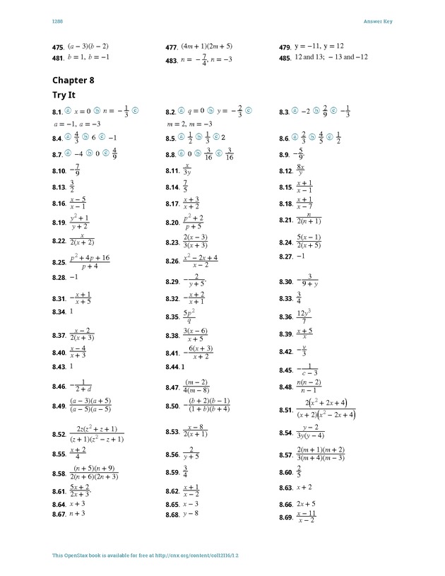 Elementary Algebra - 