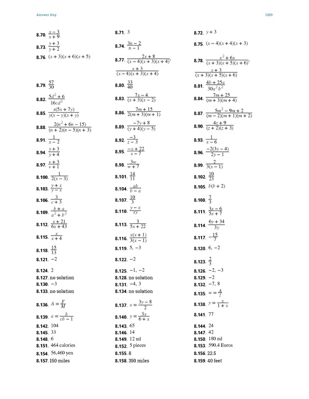 Elementary Algebra - 