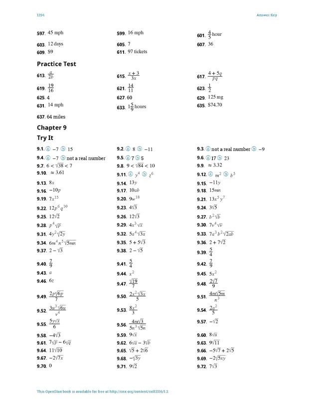 Elementary Algebra - 