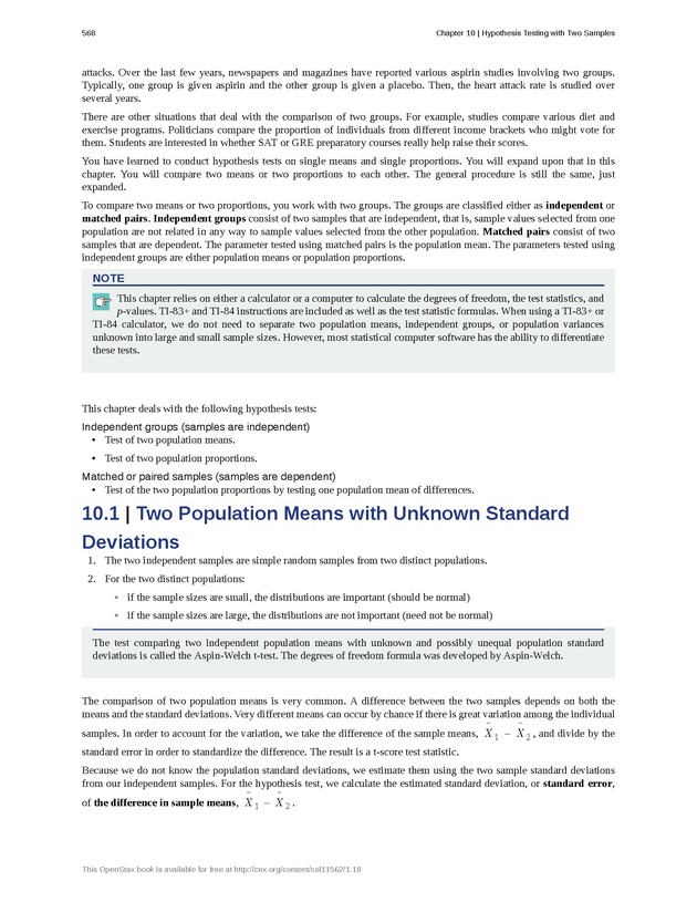 Introductory Statistics - Page 564